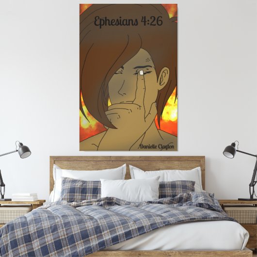 In de hitte van het moment canvas afdruk (Insitu (Slaapkamer))