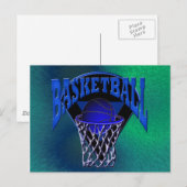 In de Hoop Basketball en Backboard Briefkaart (Voorkant / Achterkant)