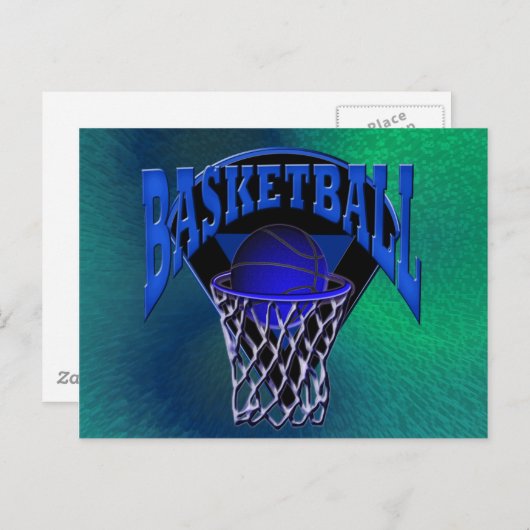 In de Hoop Basketball en Backboard Briefkaart (Voorkant / Achterkant)
