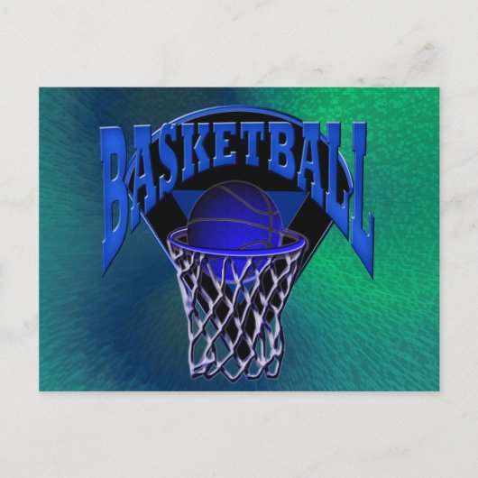 In de Hoop Basketball en Backboard Briefkaart (Voorkant)