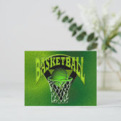 In de Hoop Basketball en Backboard Briefkaart (Staand voorkant)