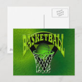 In de Hoop Basketball en Backboard Briefkaart (Voorkant / Achterkant)