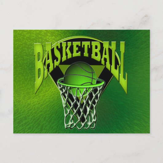 In de Hoop Basketball en Backboard Briefkaart (Voorkant)
