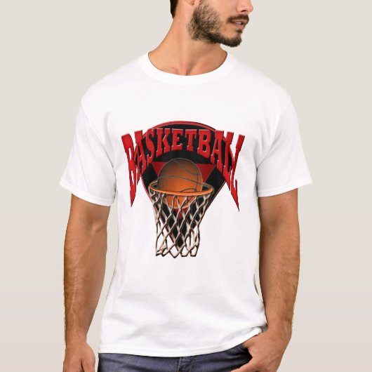 In de Hoop Basketball en Backboard T-shirt (Voorkant)