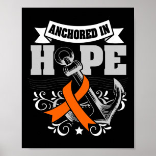 In de hoop leukemie Kanker Bewustzijn Ribbon Gifts Poster