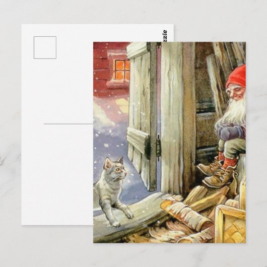 “In de houten schuur” van Jenny Nystrom Briefkaart (Voorkant / Achterkant)