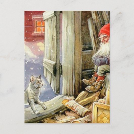 “In de houten schuur” van Jenny Nystrom Briefkaart (Voorkant)