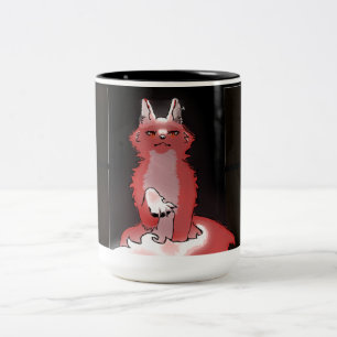 in de huis van de vos tweekleurige koffiemok