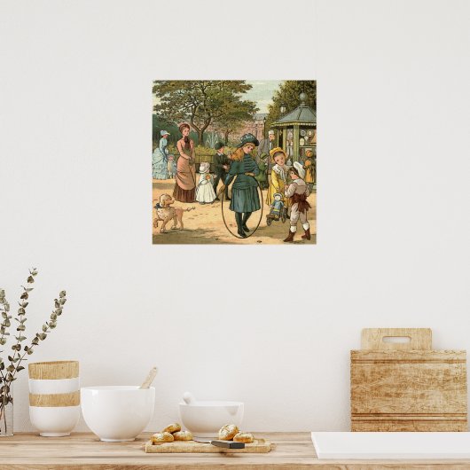 In de illustratie van het park poster (Keuken)