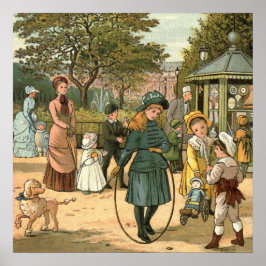 In de  illustratie van het park poster