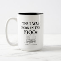 In de jaren 1900 geboren mok, grappig grap cadeau