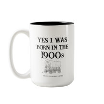 In de jaren 1900 geboren mok, grappig grap cadeau