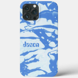 in de jaren 70, aangepaste naam in retroblauw Case-Mate iPhone case