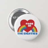 In de jaren '80 gemaakt ronde button 5,7 cm (Voorkant /achterkant)