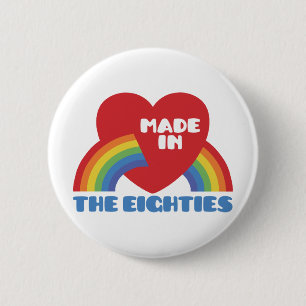 In de jaren '80 gemaakt ronde button 5,7 cm