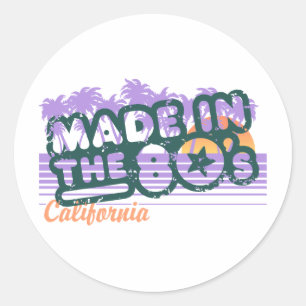 In de jaren '80 gemaakt ronde sticker