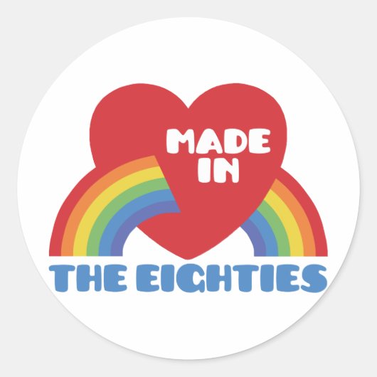 In de jaren '80 gemaakt ronde sticker (Voorkant)
