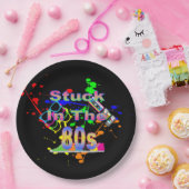 In de jaren 80 papieren bordje (Feest)