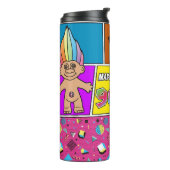 In de jaren '90 gemaakt thermosbeker (Gedraaid links)