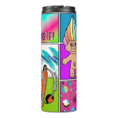 In de jaren '90 gemaakt thermosbeker (Achterkant)