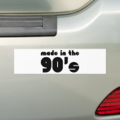 In de jaren negentig bumpersticker (Op auto)