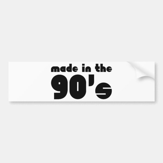 In de jaren negentig bumpersticker (Voorkant)