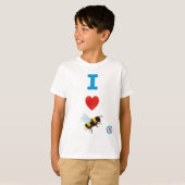 In de jeugd van Heart Bumble Bees T-shirt (Voorkant volledig)