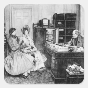 In de Kantoor van de solicitor Vierkante Sticker