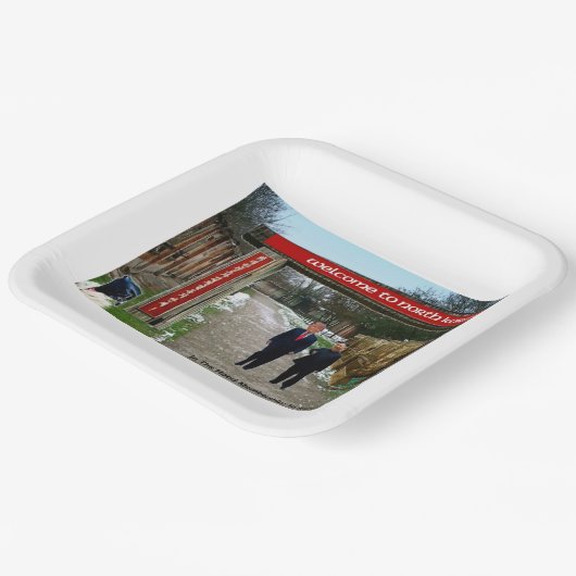 In de kap papieren bordje (Gebogen)