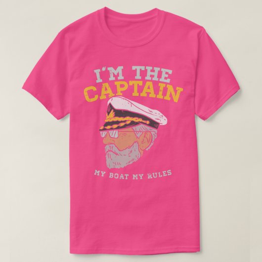 In de kapitein Mijn boot Mijn regels T-shirt (Design voorkant)