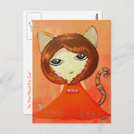 In de kat briefkaart (Voorkant / Achterkant)