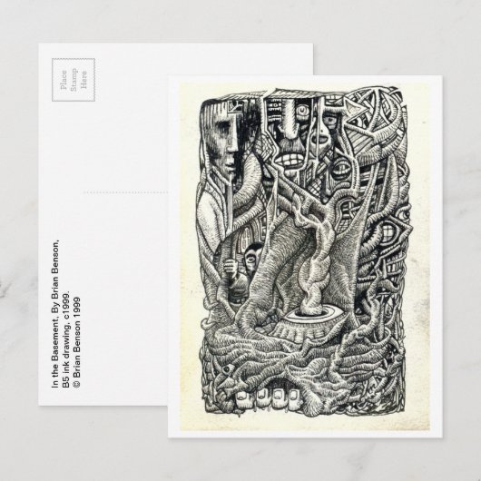 In de kelder briefkaart (Voorkant / Achterkant)