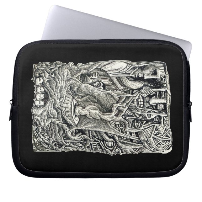 In de kelder laptop sleeve (Voorkant)