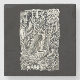 In de kelder stenen onderzetter