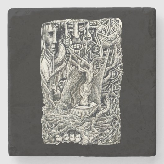 In de kelder stenen onderzetter (Voorkant)