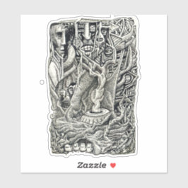 In de kelder sticker