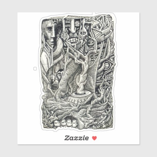 In de kelder sticker (Vel)