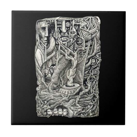 In de kelder tegeltje (Voorkant)