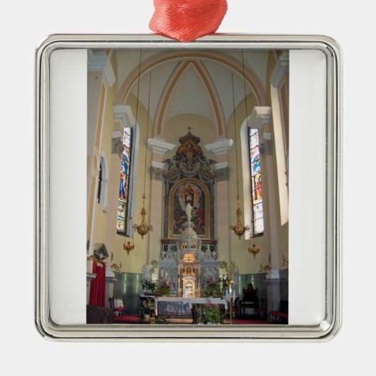 in de kerk van Brezje, Slovenië Metalen Ornament (Voorkant)