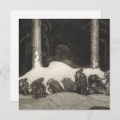 In de kerstavond 1913 door John Bauer Feestdagenkaart (Voorkant / Achterkant)