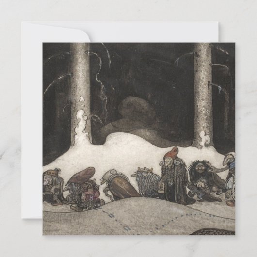 In de kerstavond 1913 door John Bauer Feestdagenkaart (Voorkant)