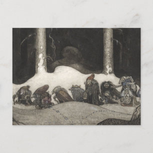 In de kerstavond 1913 door John Bauer Feestdagenkaart