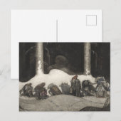 In de kerstavond 1913 door John Bauer Feestdagenkaart (Voorkant / Achterkant)