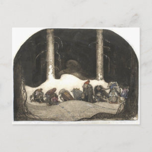 In de kerstavond van John Bauer 1913 Briefkaart