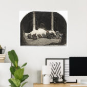 In de kerstnacht 1913 door John Bauer Art Poster (Thuiskantoor)