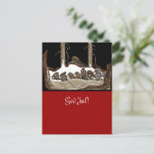 In de Kerstnacht - Feestdagenkaart (Staand voorkant)