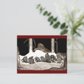 In de kerstnacht feestdagenkaart (Staand voorkant)