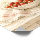 In de keuken watercolor kunstprint poster (Hoek)