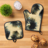 In de kleur Beige Ovenwant & Pannenlap Set (Top down)