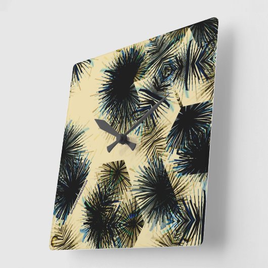 In de kleur Beige Vierkante Klok (Hoek)